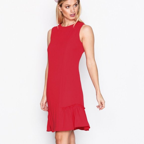 NEW! Calvin Klein Sleeveless Ruffle A Line Dress, Size 6 - Picture 3 of 16